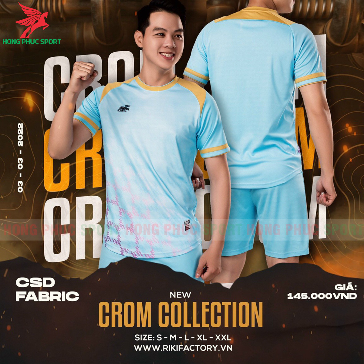 BỘ QUẦN ÁO BÓNG ĐÁ KHÔNG LOGO RIKI CROM XANH NGỌC - THUN LẠNH CAO CẤP