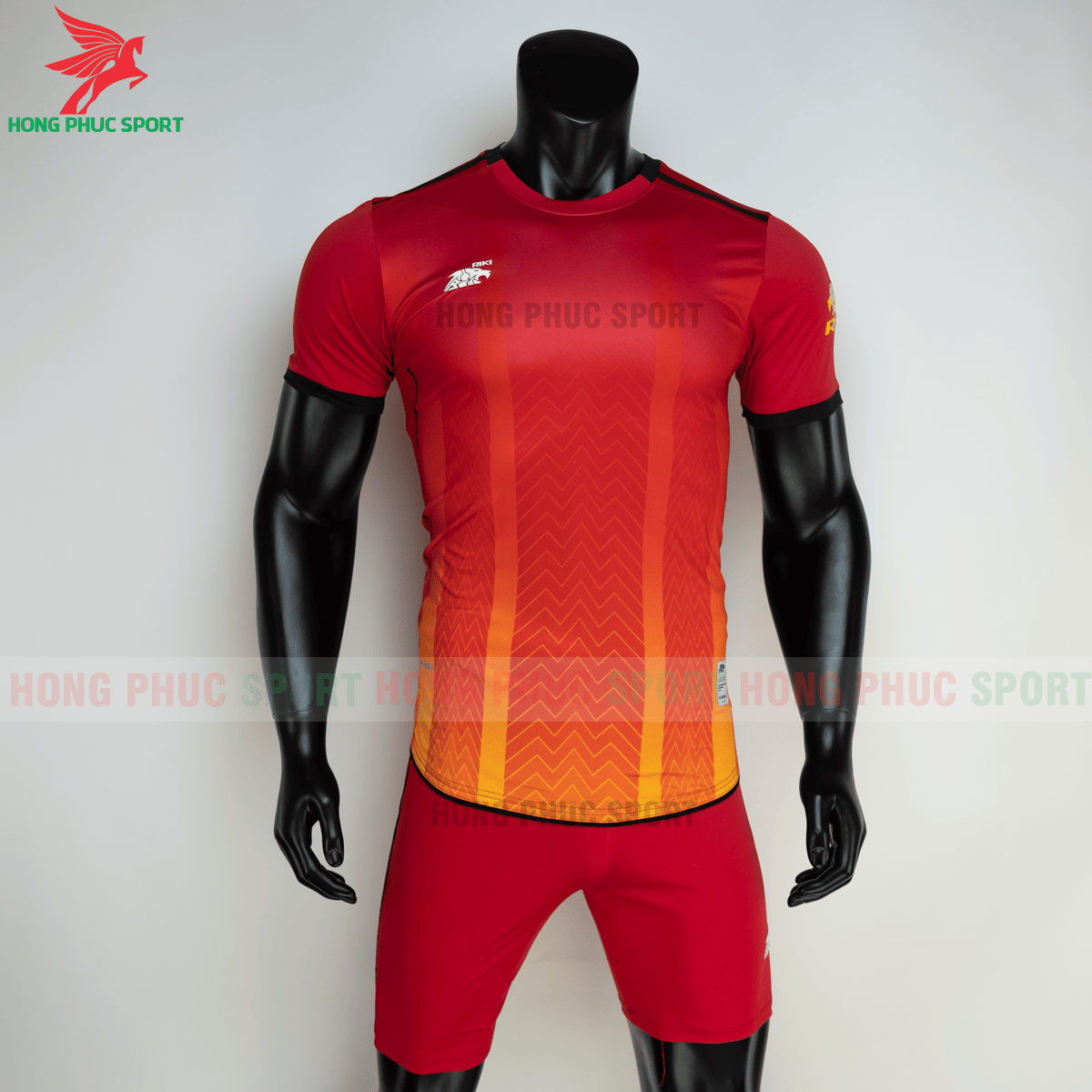Áo đá banh không logo RIKI FURIOR 2021 màu đỏ (trước)
