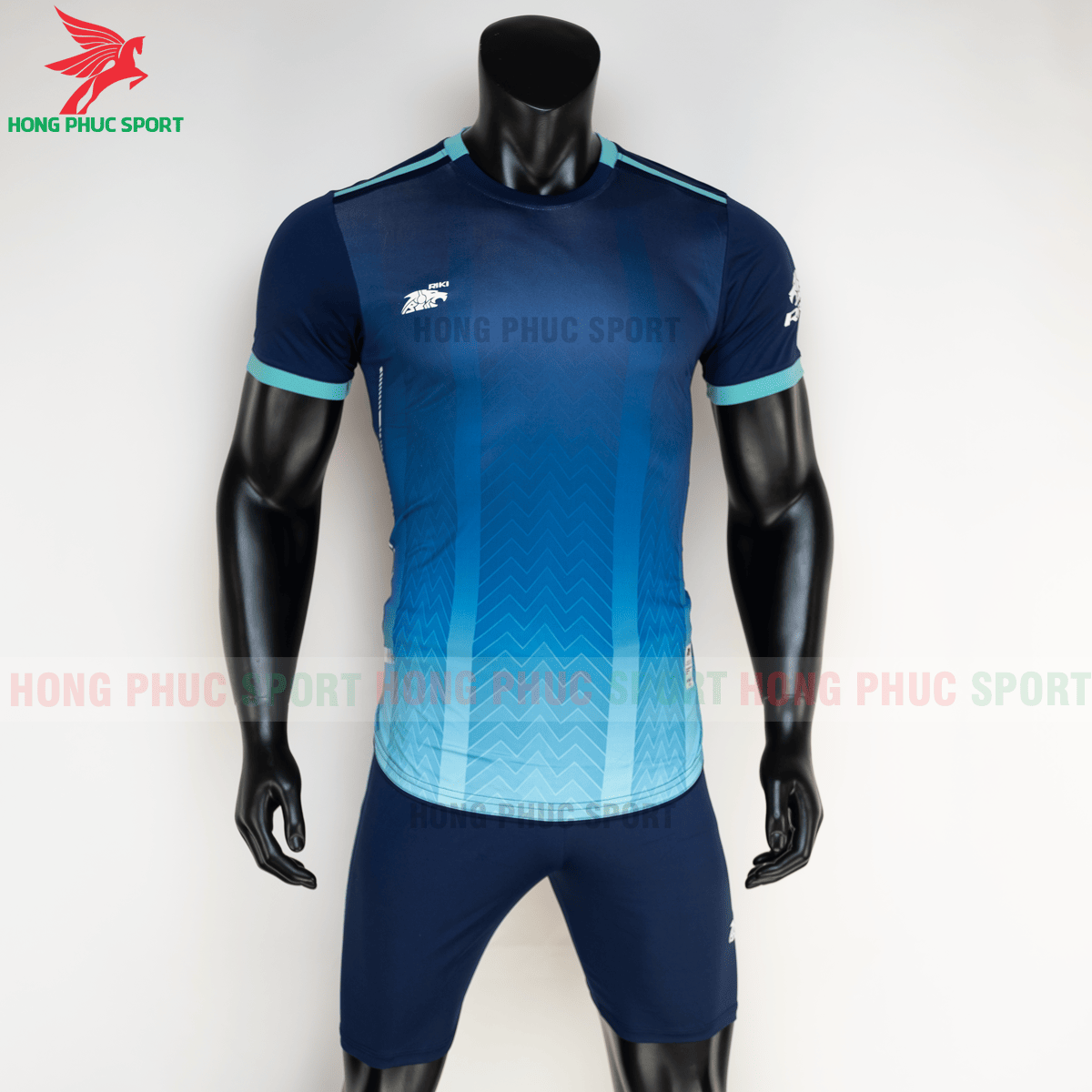 Áo đá banh không logo RIKI FURIOR 2021 màu Xanh dương (trước)