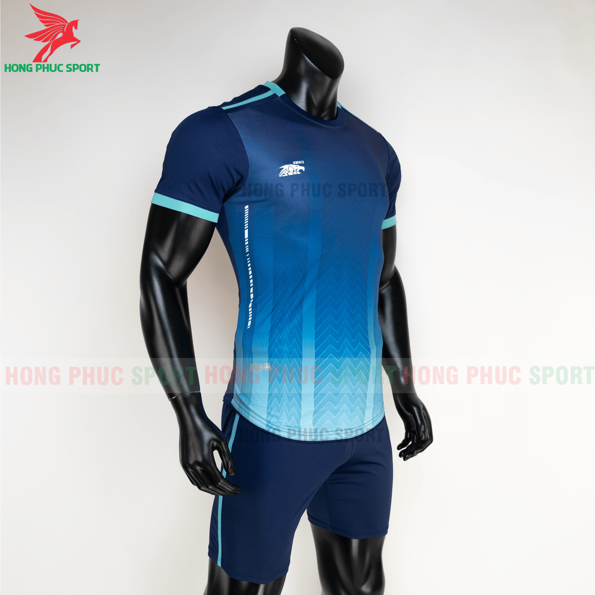 Áo đá banh không logo RIKI FURIOR 2021 màu Xanh dương (phải)
