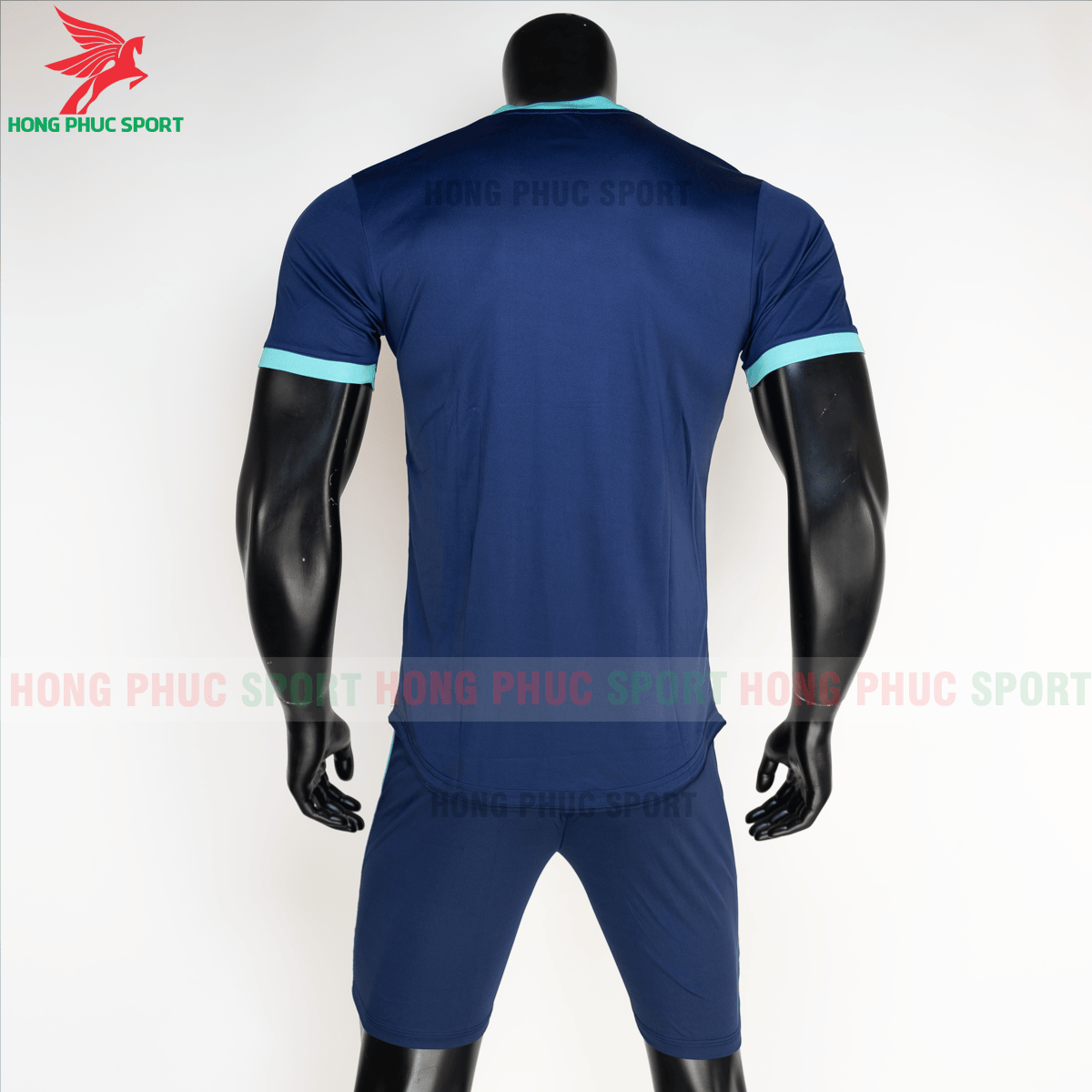 Áo đá banh không logo RIKI FURIOR 2021 màu Xanh dương (sau)