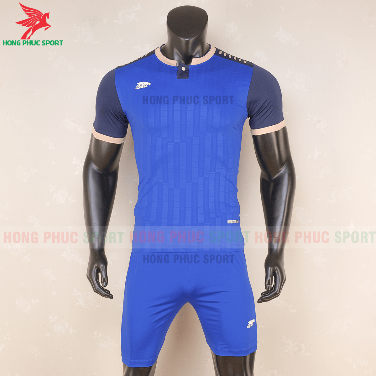Áo không logo Riki Neck 2020 xanh dương (trước)
