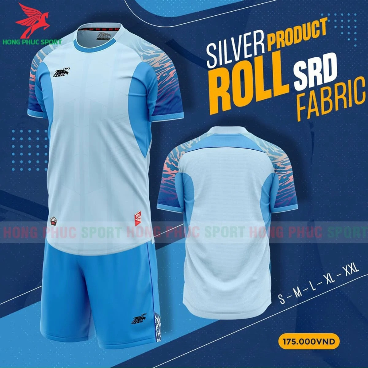 BỘ QUẦN ÁO KHÔNG LOGO RIKI ROLL SRD XANH DA TRỜI - THUN LẠNH CAO CẤP