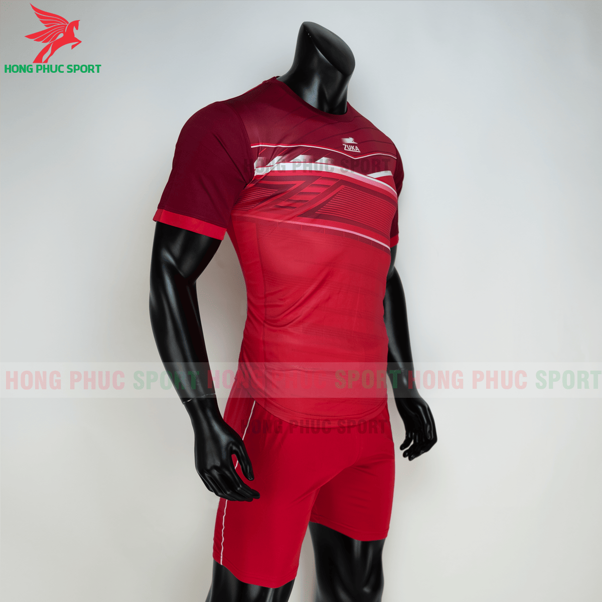 Áo đá banh không logo ZUKA 01 2021 màu Đỏ (trái)