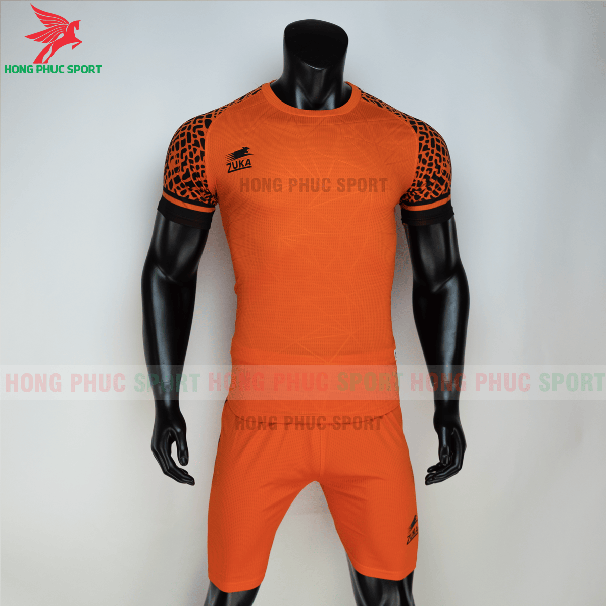 Áo đá banh không logo ZUKA 02 2021 màu Cam