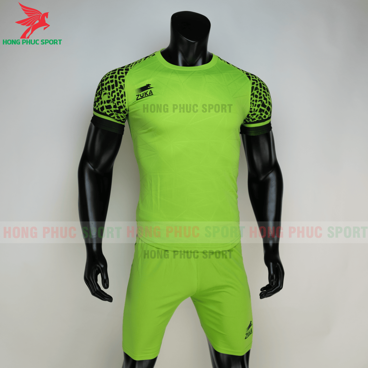 Áo đá banh không logo ZUKA 02 2021 màu Xanh chuối