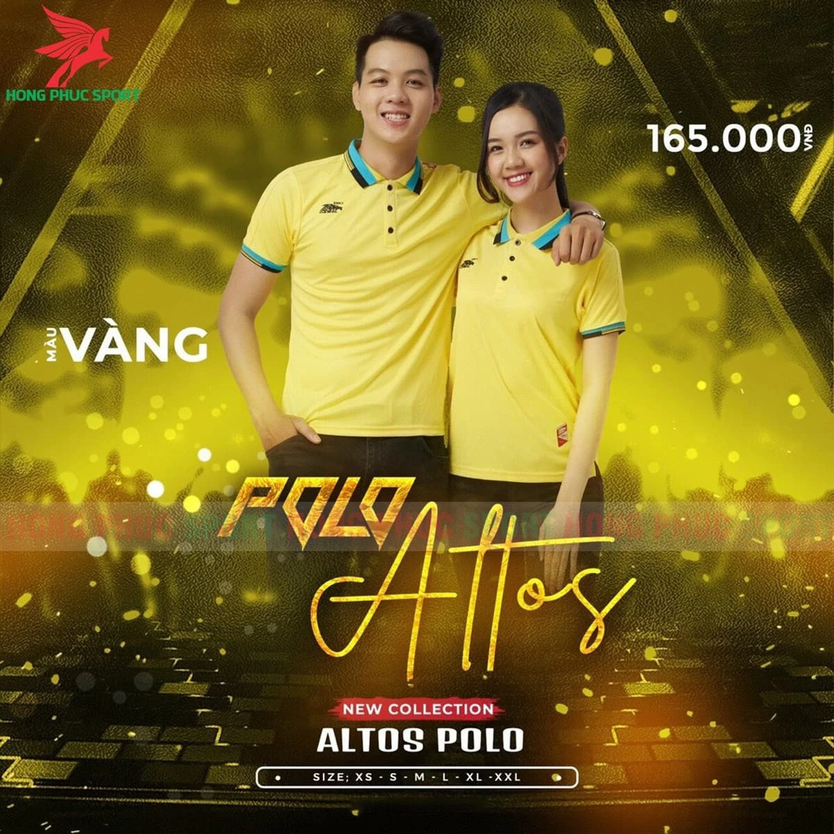 BỘ QUẦN ÁO KHÔNG LOGO RIKI POLO ALTOS VÀNG - THUN LẠNH CAO CẤP