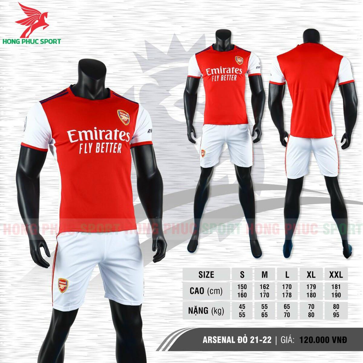 Áo đấu Arsenal 2021 2022 sân nhà