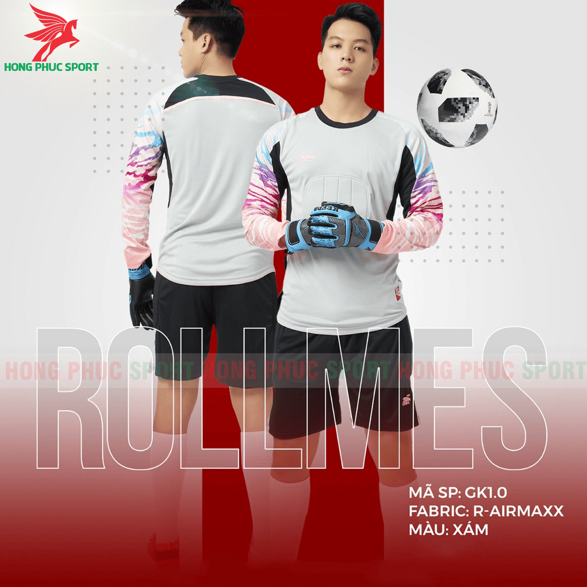 BỘ QUẦN ÁO ĐẤU THỦ MÔN RIKI ROLLMES 2021 MÀU XÁM - HÀNG VIỆT NAM