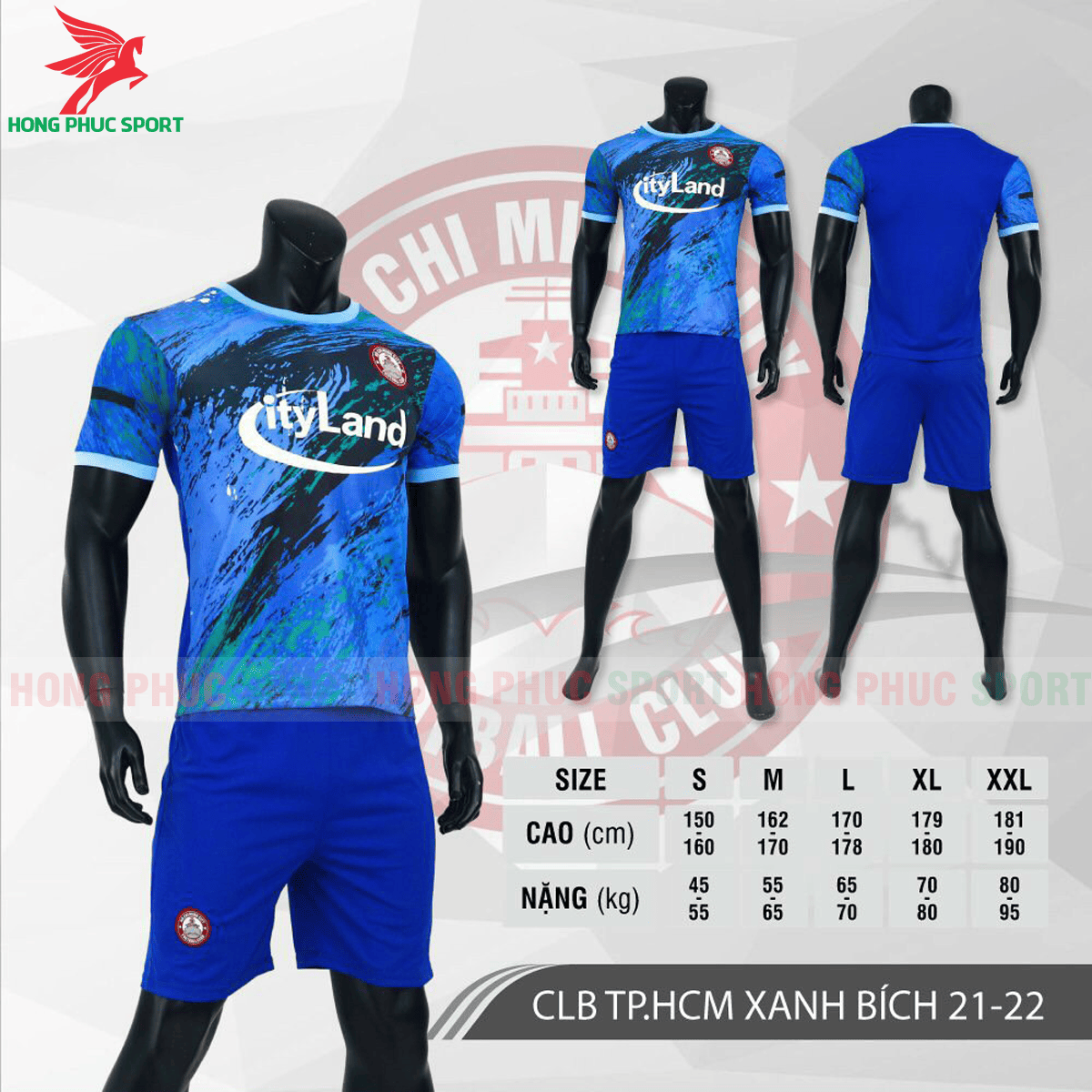 Áo đấu CLB Hồ Chí Minh 2021 màu xanh bích