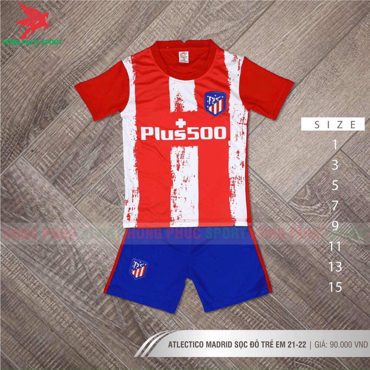 BỘ QUẦN ÁO ĐẤU TRẺ EM ATLETICO MADRID 2021 2022 SÂN NHÀ - THUN LẠNH CAO CẤP