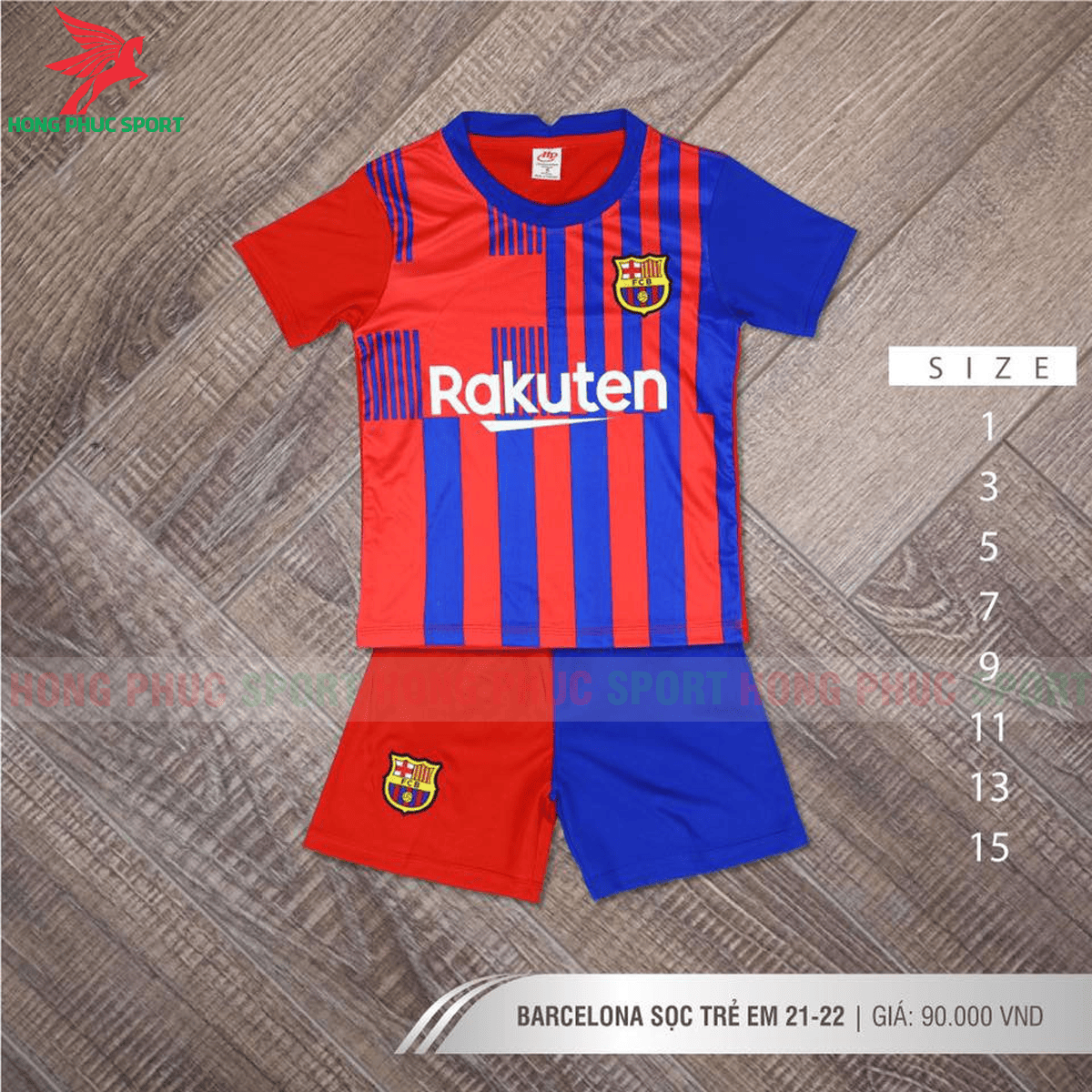 BỘ QUẦN ÁO ĐẤU TRẺ EM BARCELONA 2021 2022 SÂN NHÀ - THUN LẠNH CAO CẤP