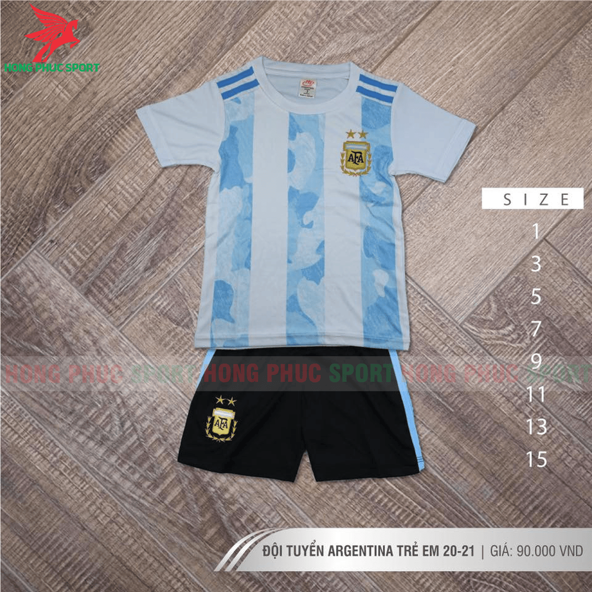 Áo đấu trẻ em tuyển Argentina 2021 2022 sân nhà