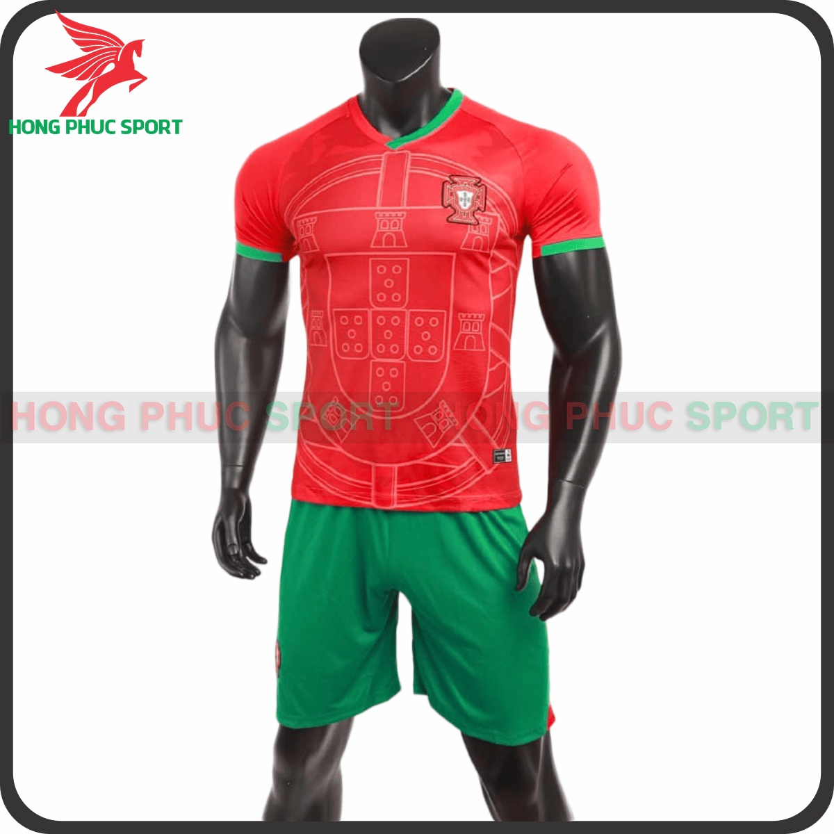 Bộ Quần Áo Bóng Đá Bồ Đào Nha Euro 2024 Sân Nhà - Thun Lanh Cao Cấp