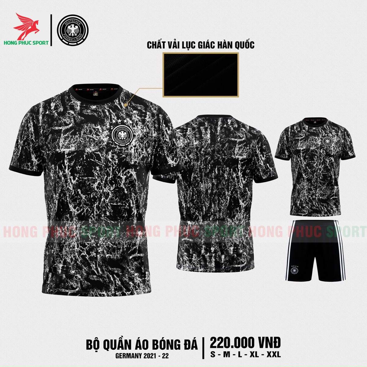 Bộ quần áo đấu Training tuyển Đức Euro 2021 - Mè lục giác