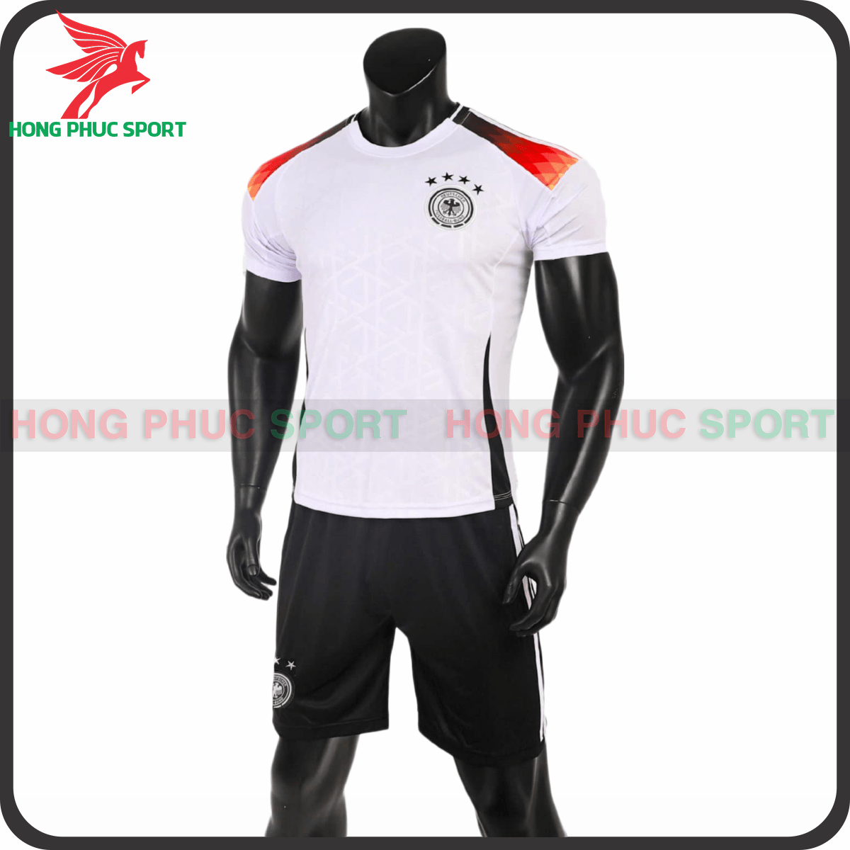 Bộ Quần Áo Bóng Đá Tuyển Đức Euro 2024 Trắng - Thun Lạnh Cao Cấp