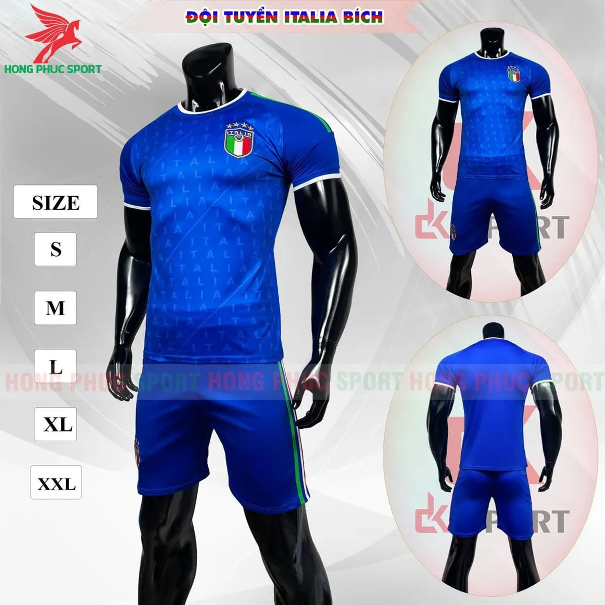 Bộ quần áo bóng đá tuyển Italy 2022 sân nhà - thun lạnh cao cấp