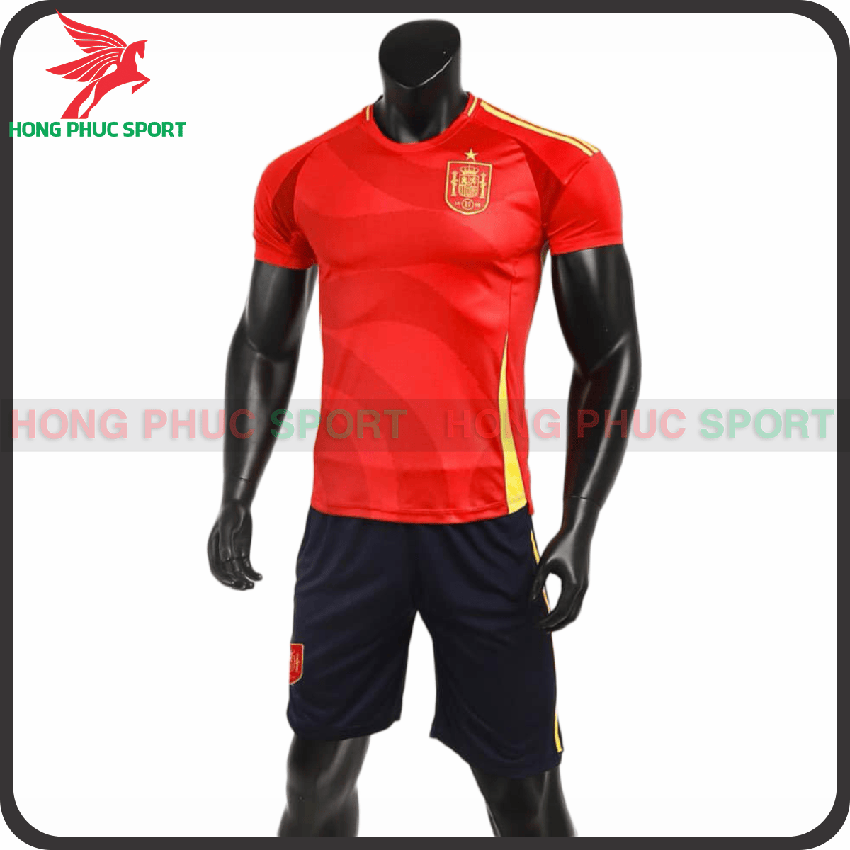 BỘ QUẦN ÁO BÓNG ĐÁ TÂY BẠN NHA EURO 2024 SÂN NHÀ - THUN LẠNH CAO CẤP