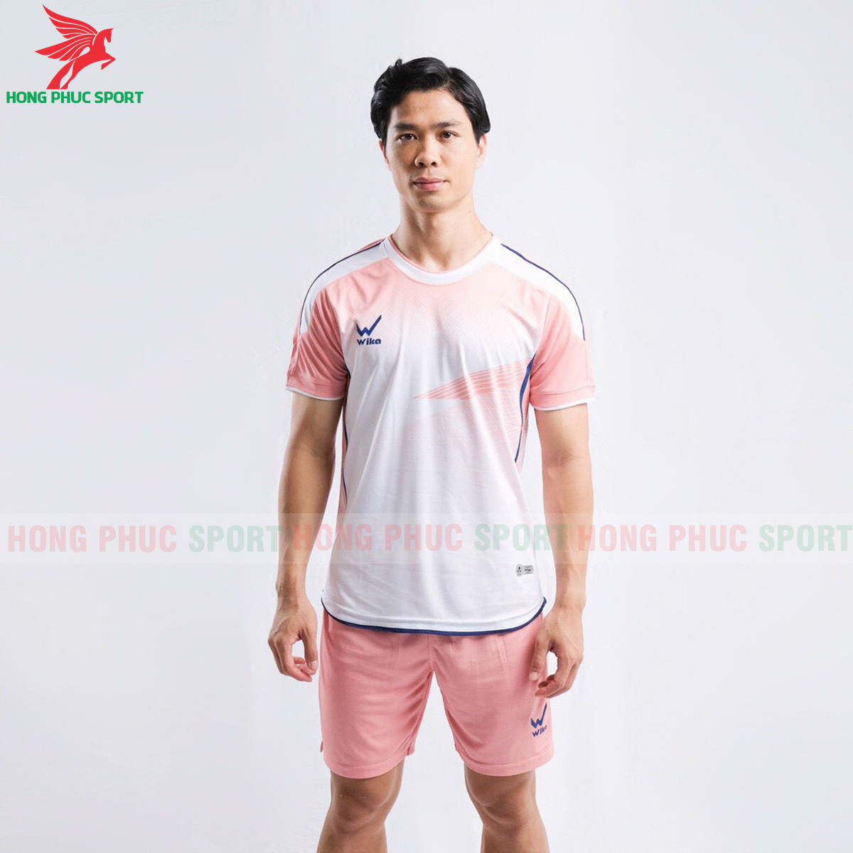 BỘ QUẦN ÁO ĐẤU KHÔNG LOGO WIKA CP10 HỒNG - VẢI THUN WIKAROTEX