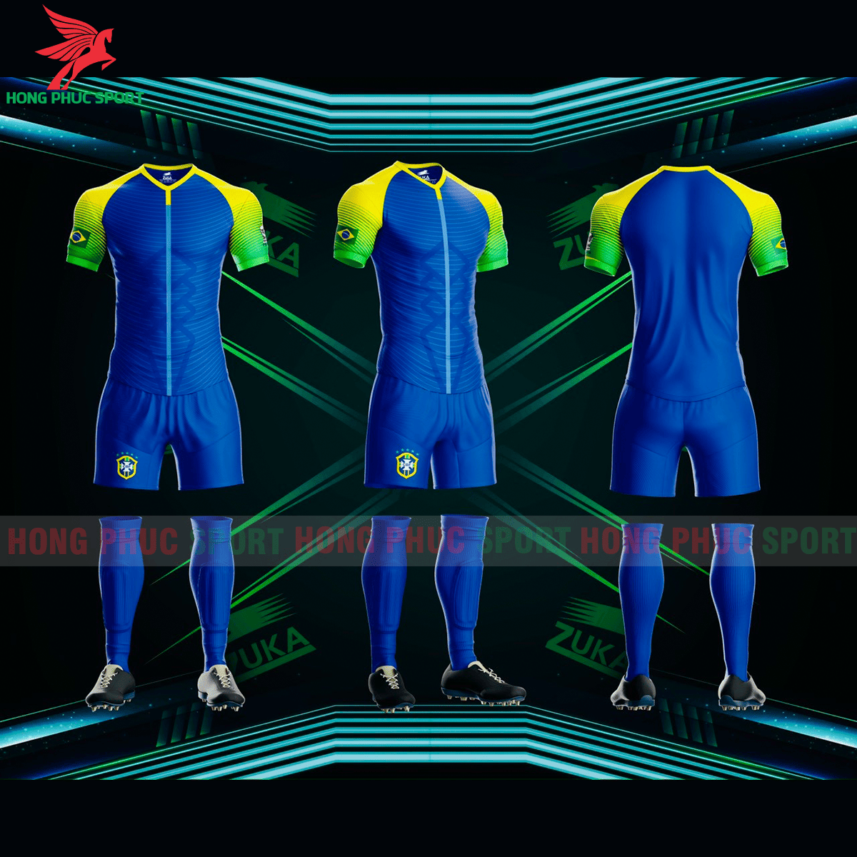 BỘ QUẦN ÁO ĐẤU ZUKA TUYỂN BRAZIL 2021 PHIÊN BẢN FAN 3 - THUN LẠNH CAO CẤP
