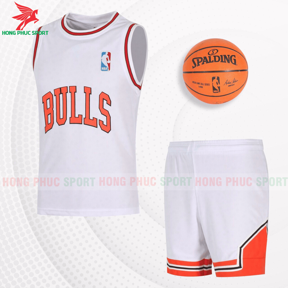 Quần áo bóng rổ Bulls 2021 màu trắng 