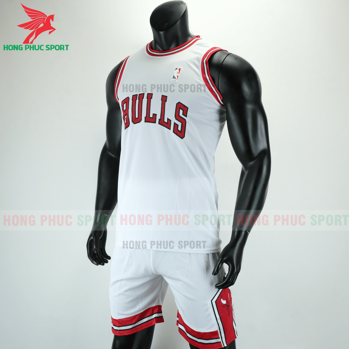 BỘ QUẦN ÁO THI ĐẤU BÓNG RỔ BULLS 2020 MÀU TRẮNG