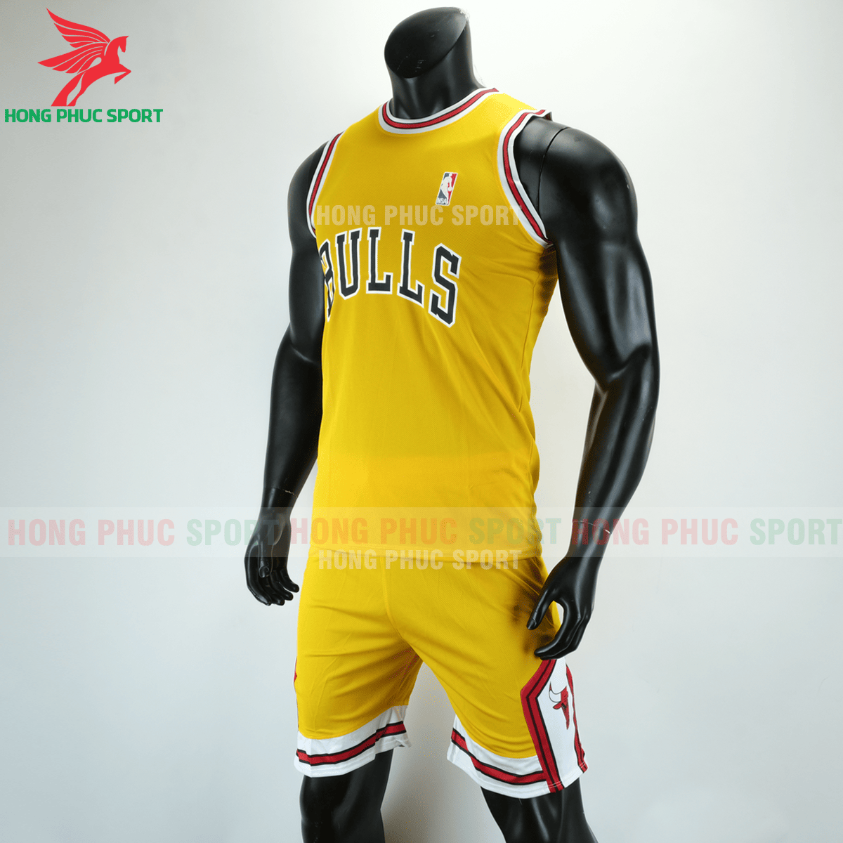 BỘ QUẦN ÁO THI ĐẤU BÓNG RỔ BULLS 2020 MÀU VÀNG