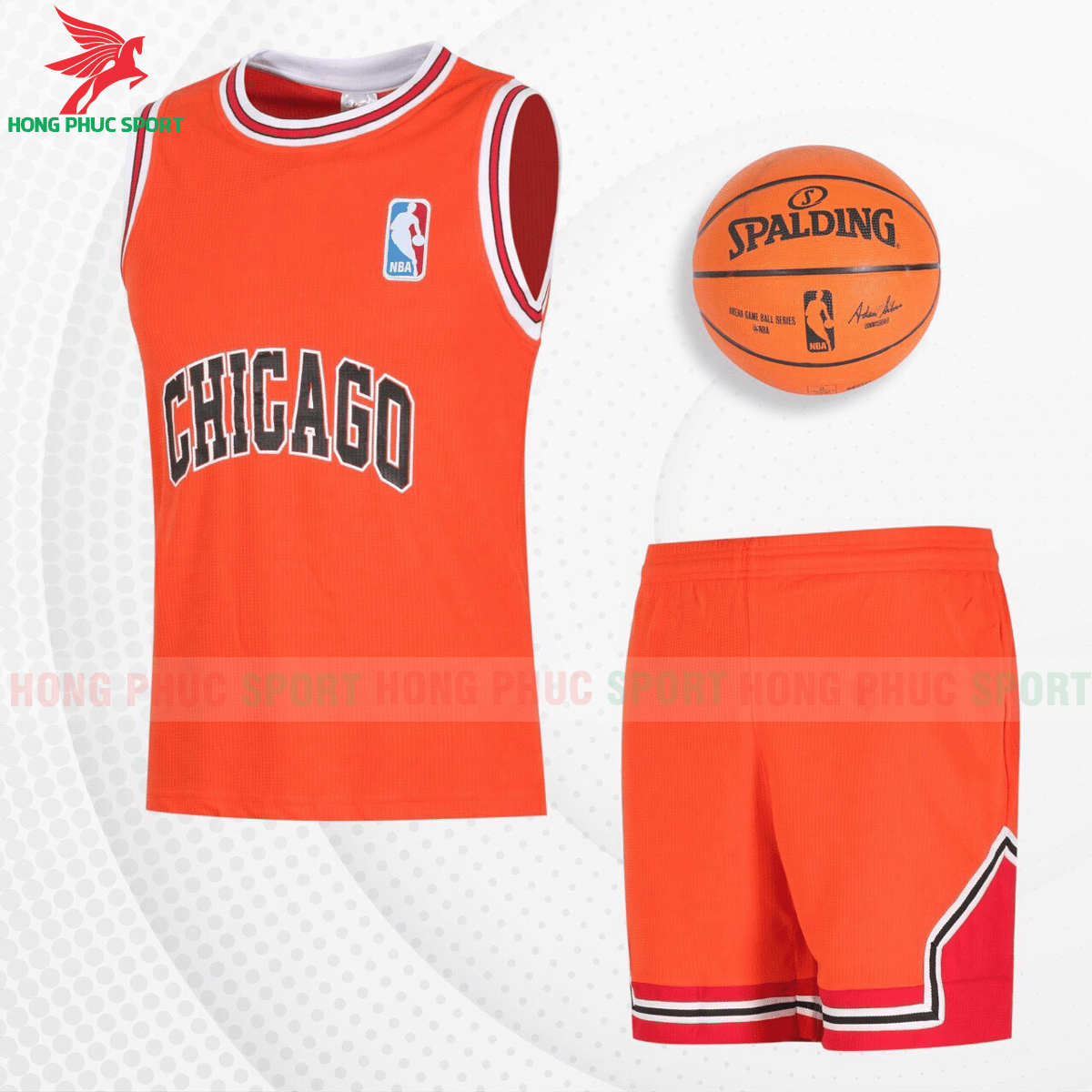 Quần áo bóng rổ Chicago 2021 màu cam