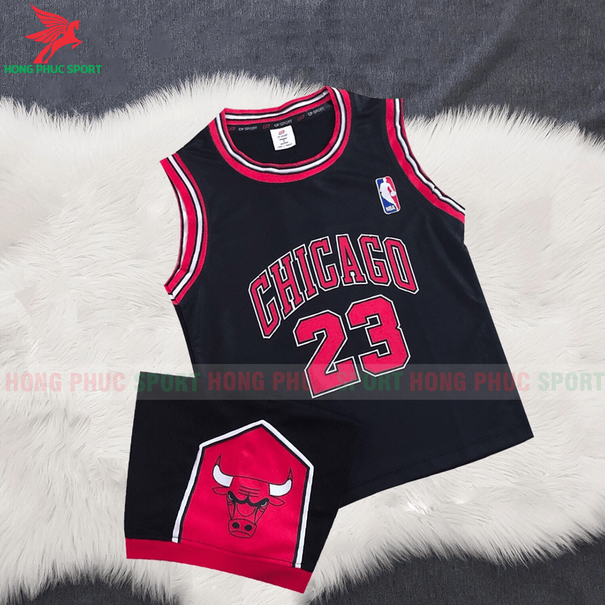 Áo bóng rổ trẻ em Bulls 2020 màu đen
