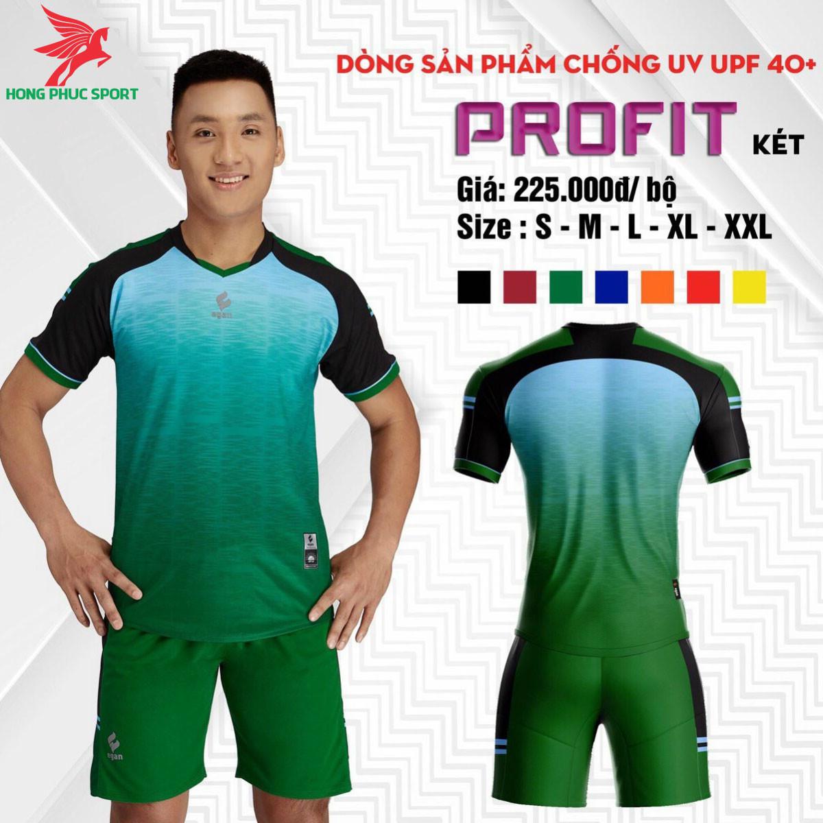 Áo đá banh không logo CP EGAN PROFIT 2021 màu Xanh lá