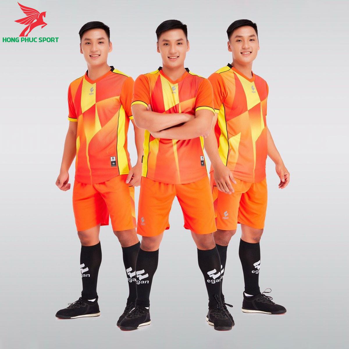 Áo đá banh không logo CP EGAN VICTORY 2021 màu Cam