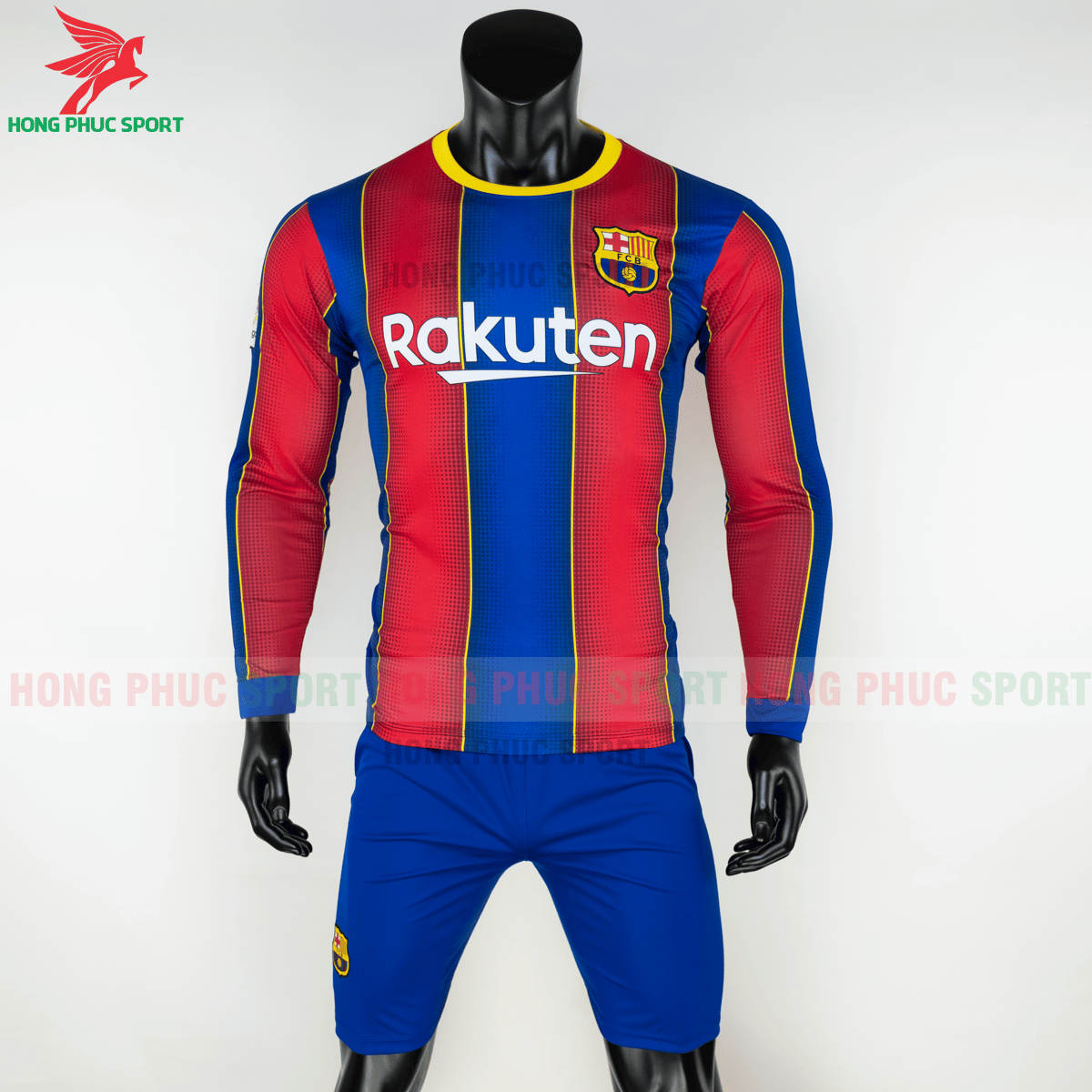 Áo đấu dài tay Barcelona 2020 2021 sân nhà (trước)