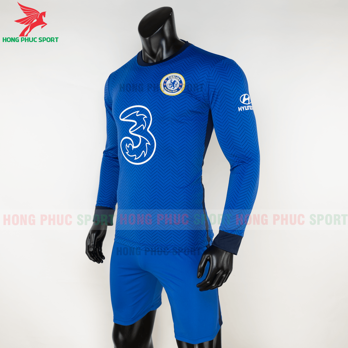 Áo đấu dài tay Chelsea 2020 2021 sân nhà (trái)