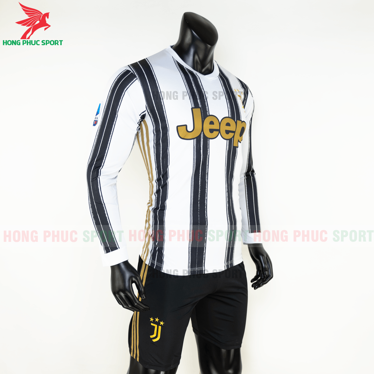 Áo đấu dài tay Juventus 2020 2021 sân nhà (phải)