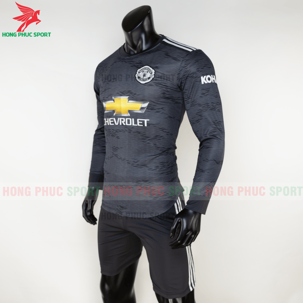 Áo đấu dài tay Manchester United 2020 2021 sân khách (trái)