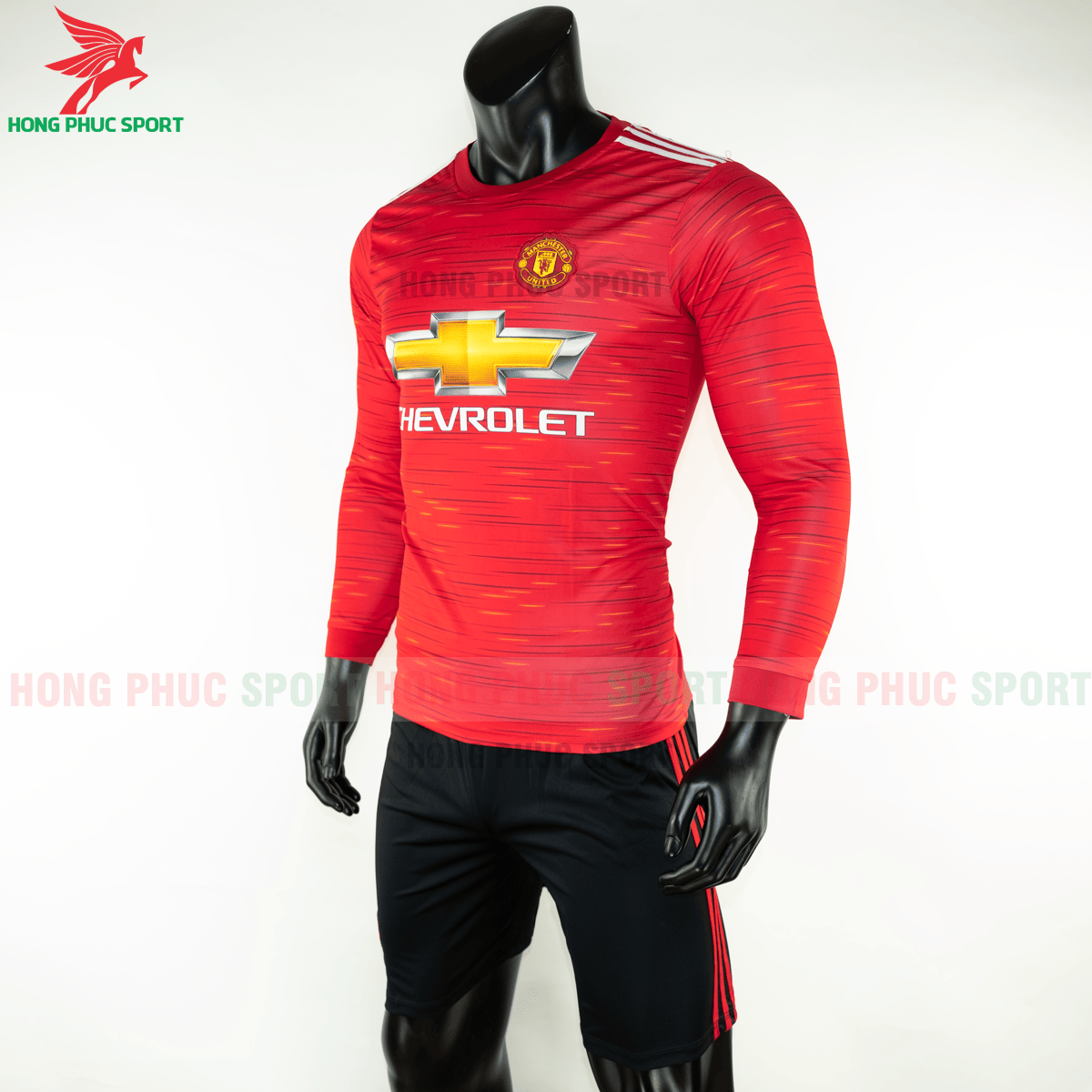 Áo đấu dài tay Manchester United 2020 2021 sân nhà (trái)