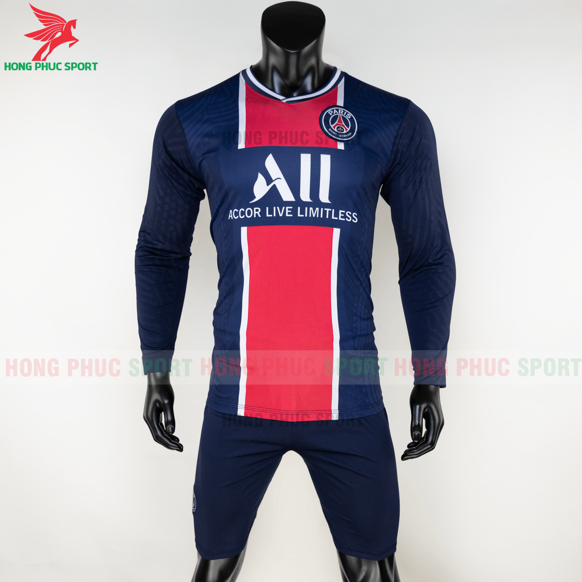 Áo đấu dài tay PSG 2020 2021 sân nhà (trước)