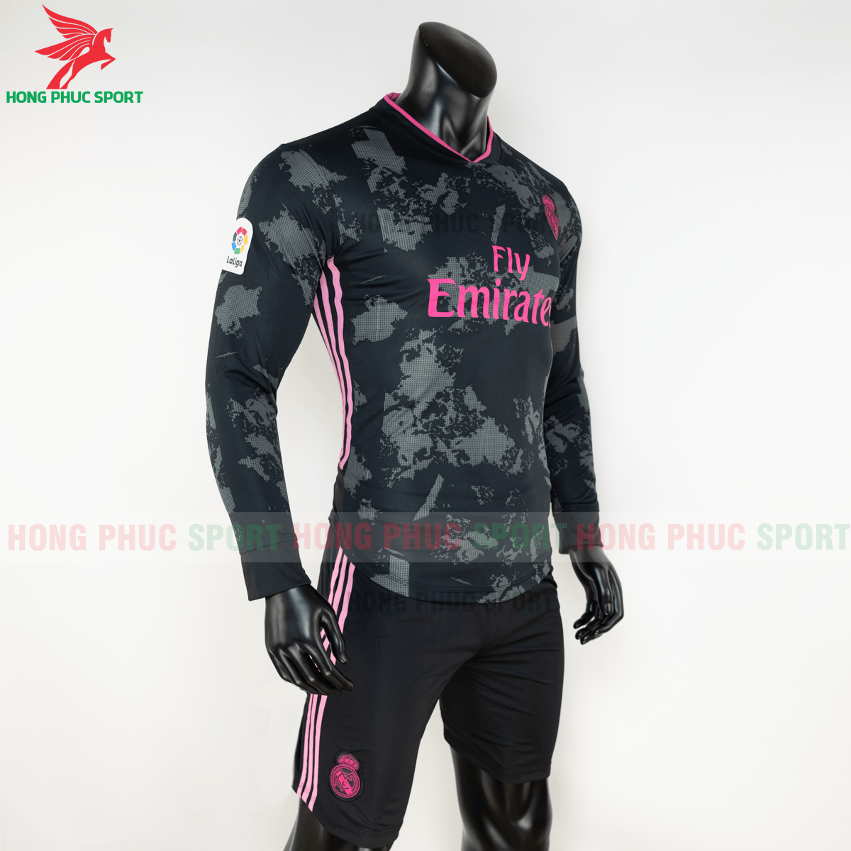 BỘ QUẦN ÁO ĐẤU DÀI TAY REAL MADRID 2020 2021 MẪU THỨ 3 - THUN LẠNH CAO CẤP