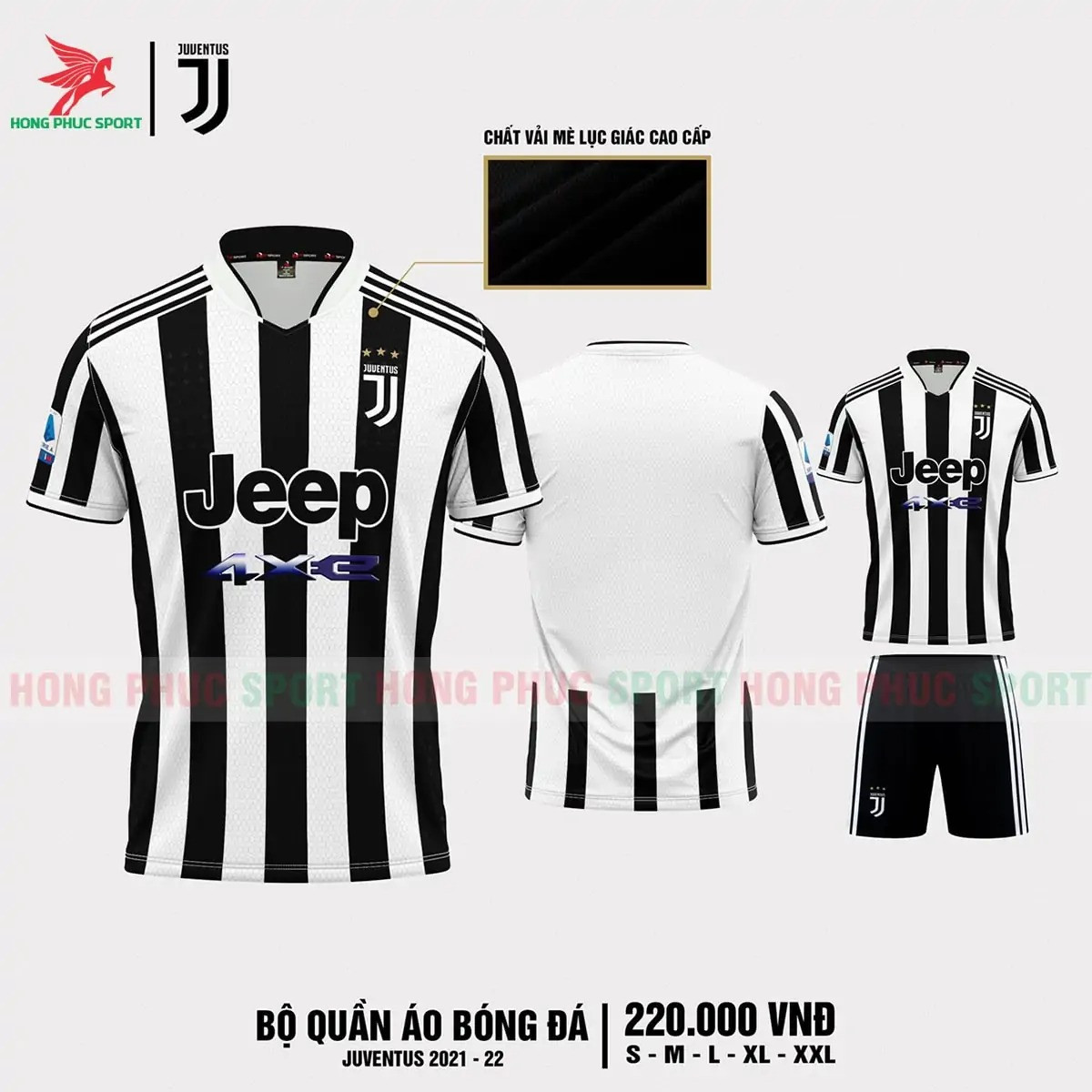 BỘ QUẦN ÁO ĐẤU JUVENTUS 2021 2022 SÂN NHÀ – MÈ LỤC GIÁC