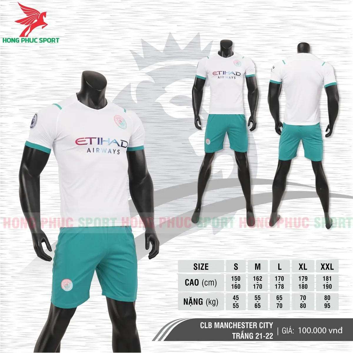 BỘ QUẦN ÁO ĐẤU MANCHESTER CITY 2021 2022 SÂN KHÁCH – THUN LẠNH CAO CẤP
