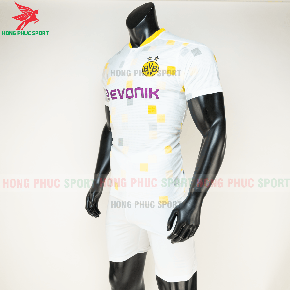 Áo đá banh Dortmund đấu cup 2020 2021 sân khách (trái)