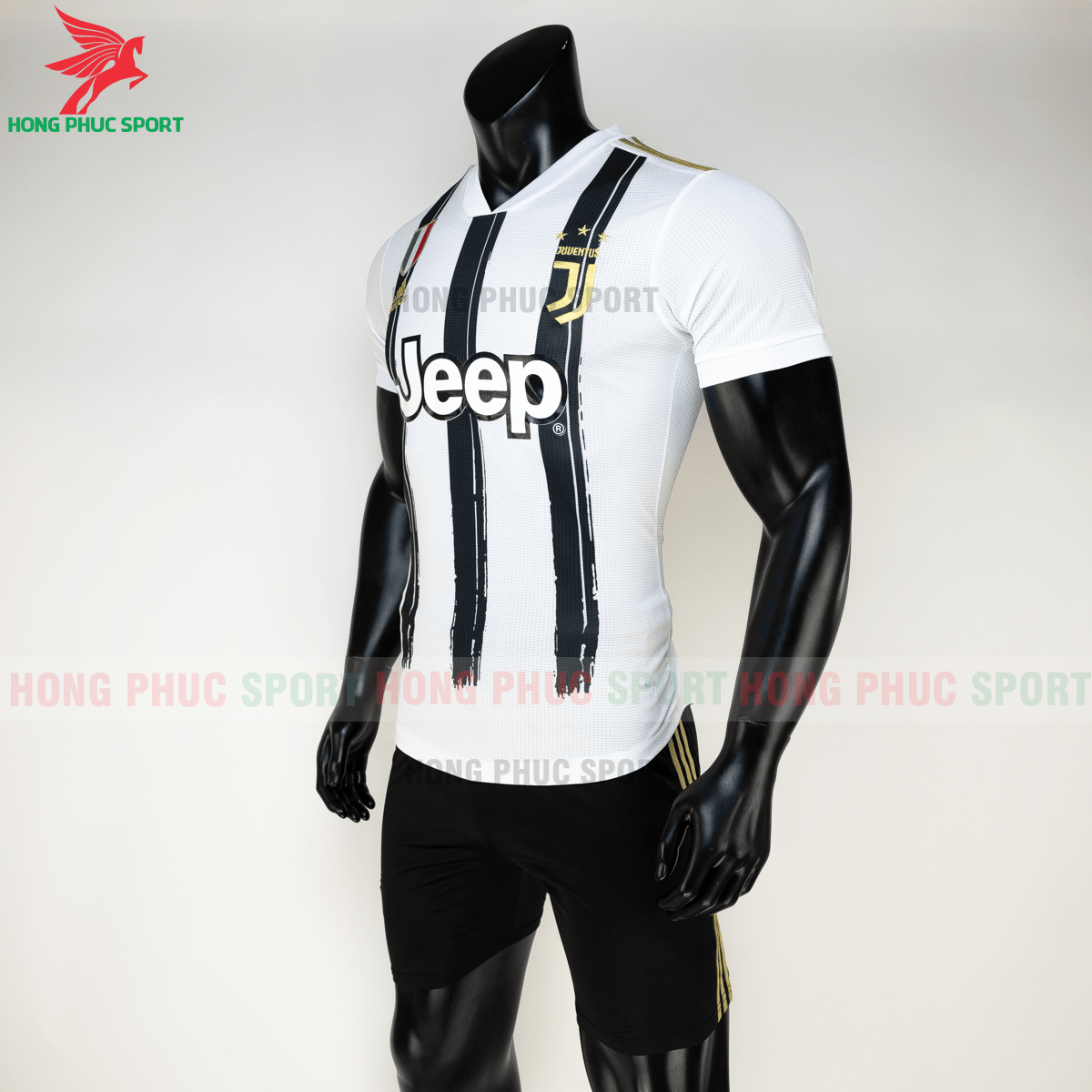 Áo đấu Juventus 2020 sân nhà mẫu 2 hàng Thailand (trái)