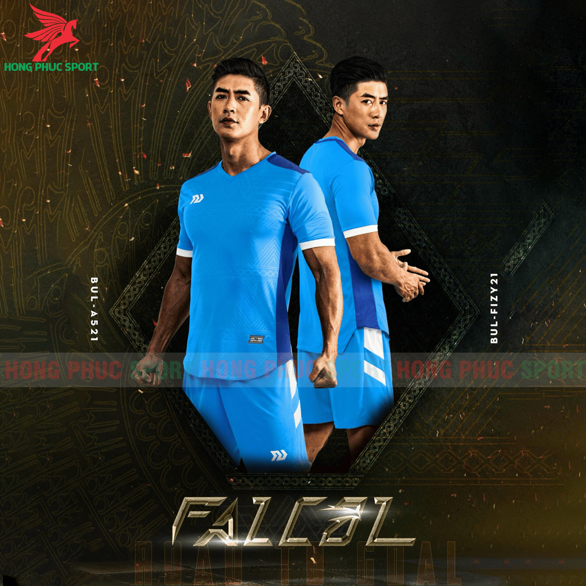 BỘ QUẦN ÁO ĐẤU KHÔNG LOGO BULBAL FALCOL 2021 MÀU XANH DA - VẢI MÈ