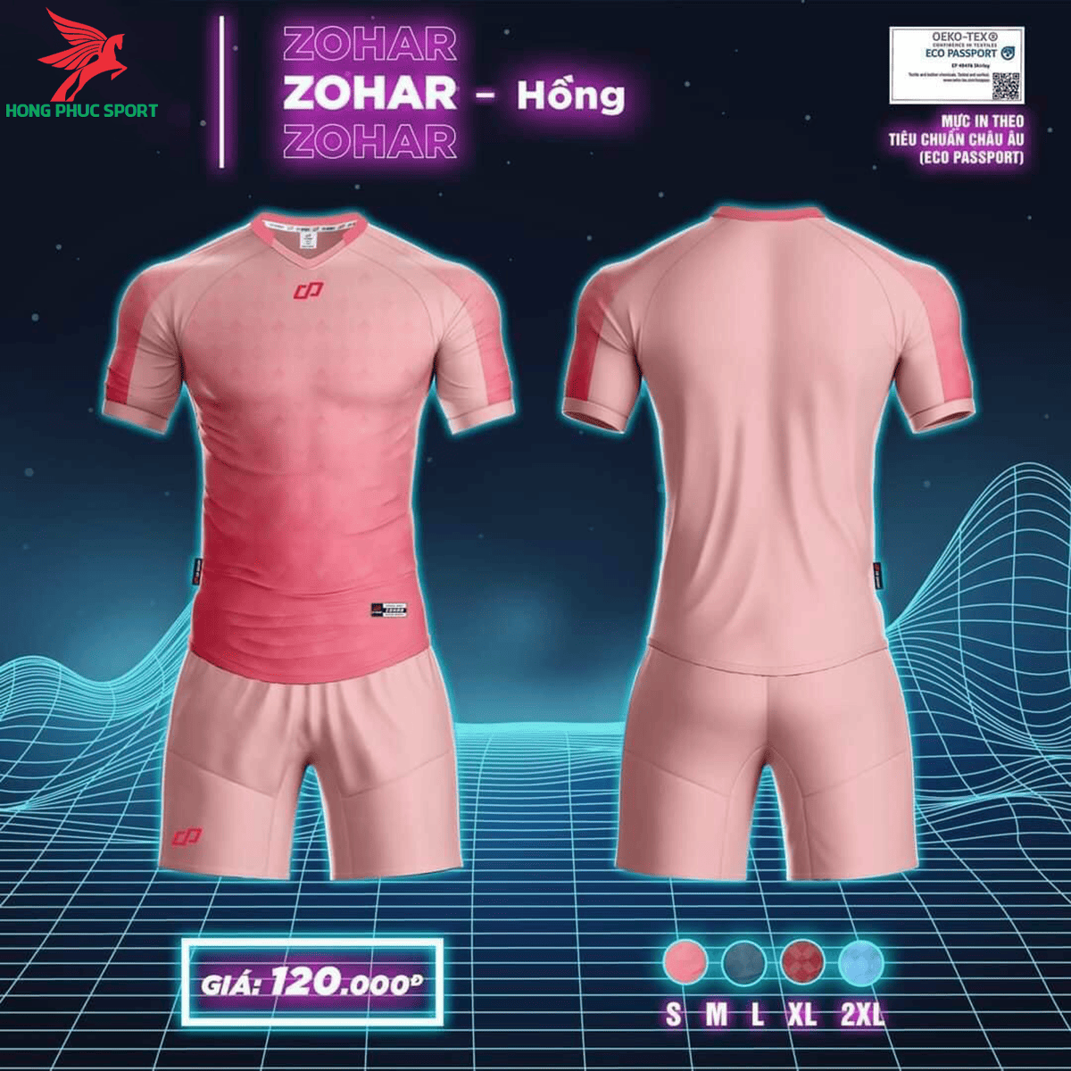  Áo đá banh không logo CP ZOHAR 2021 màu Hồng 