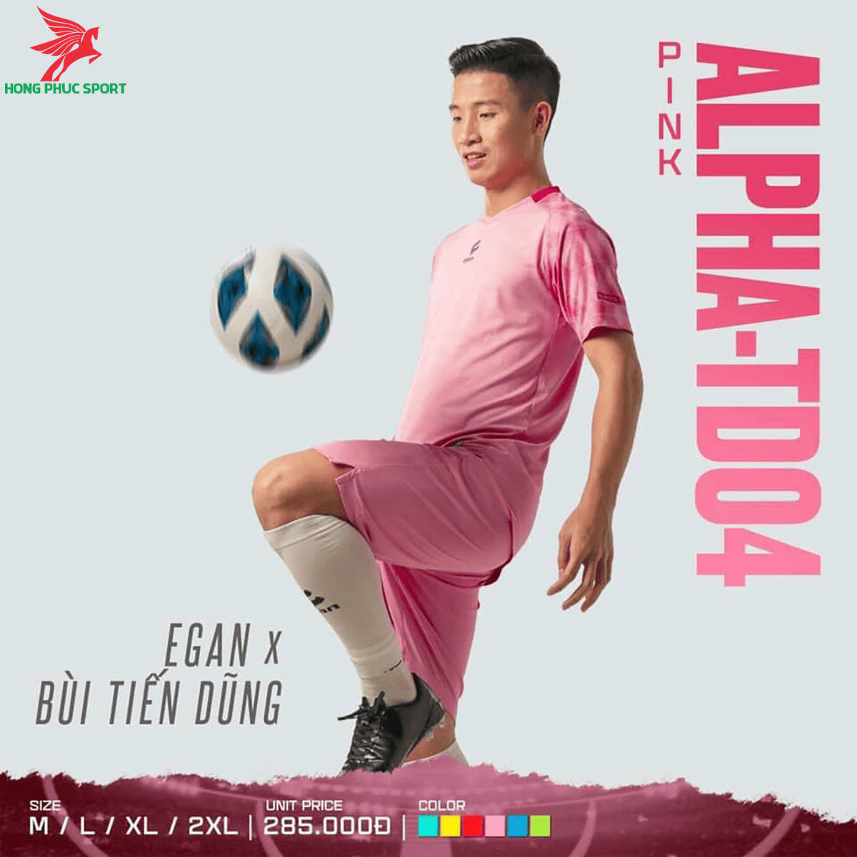 BỘ QUẦN ÁO ĐẤU KHÔNG LOGO CP EGAN ALPHA-TD04 2021 MÀU HỒNG – HÀNG VIỆT NAM