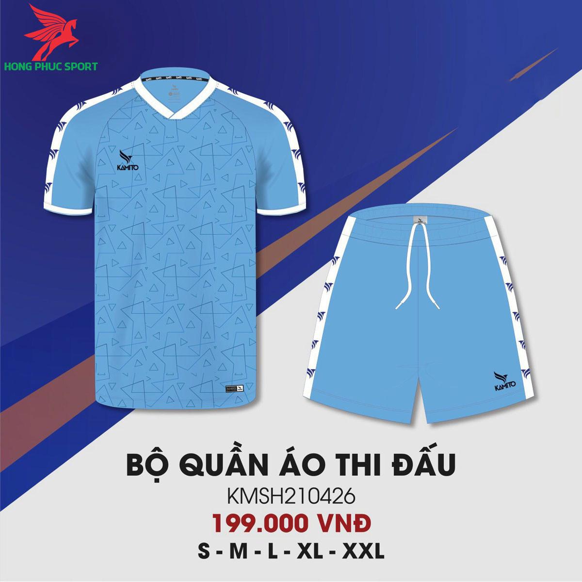  Áo đá banh không logo KAMITO ĐÀ NẴNG 2021 màu Xanh