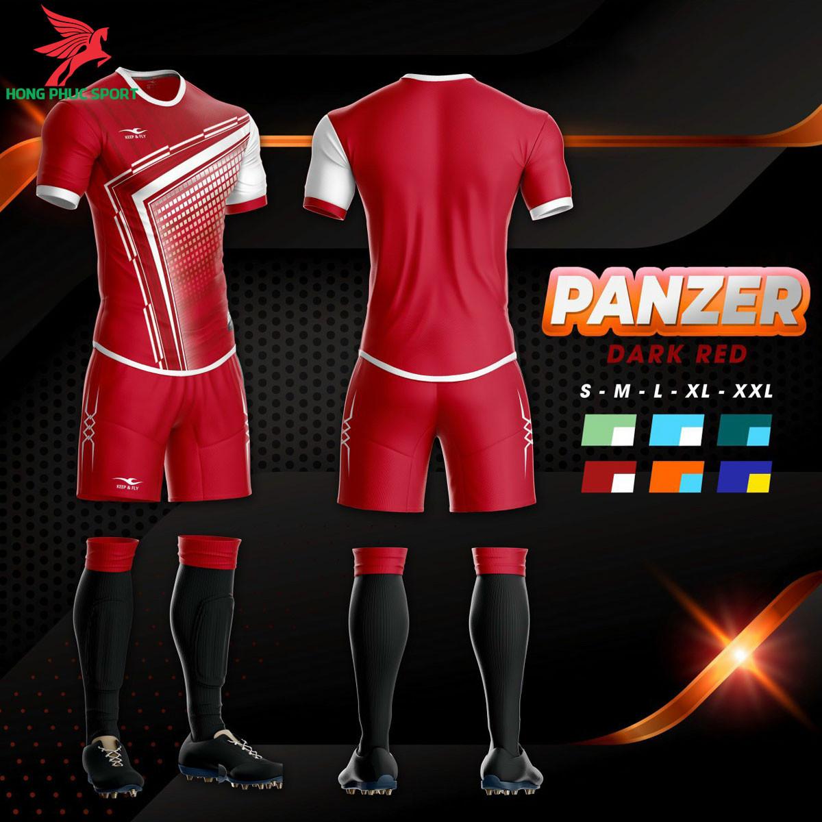 BỘ QUẦN ÁO ĐẤU KHÔNG LOGO KEEP AND FLY PANZER ĐỎ – THUN LẠNH CAO CẤP