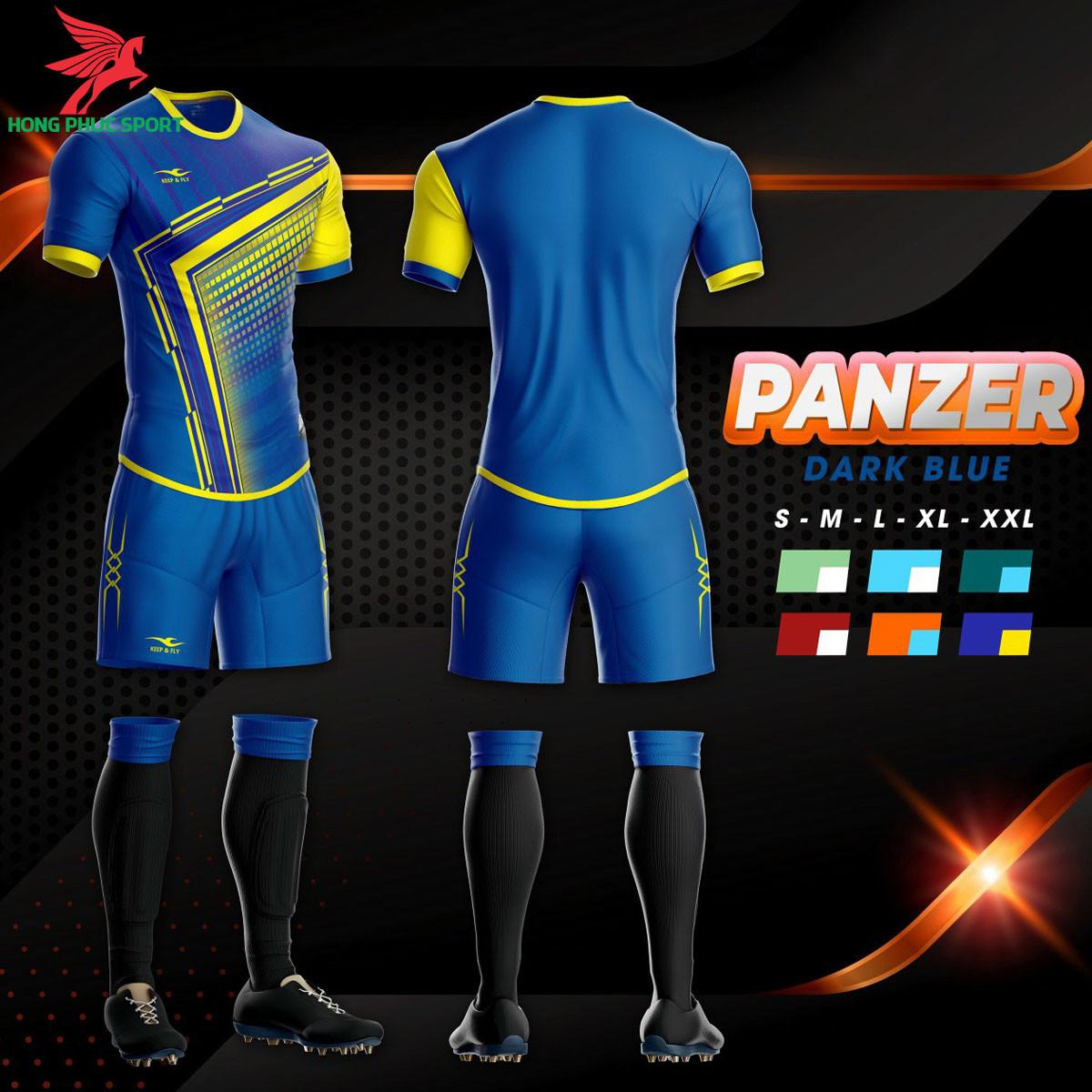 BỘ QUẦN ÁO ĐẤU KHÔNG LOGO KEEP AND FLY PANZER XANH DƯƠNG – THUN LẠNH CAO CẤP