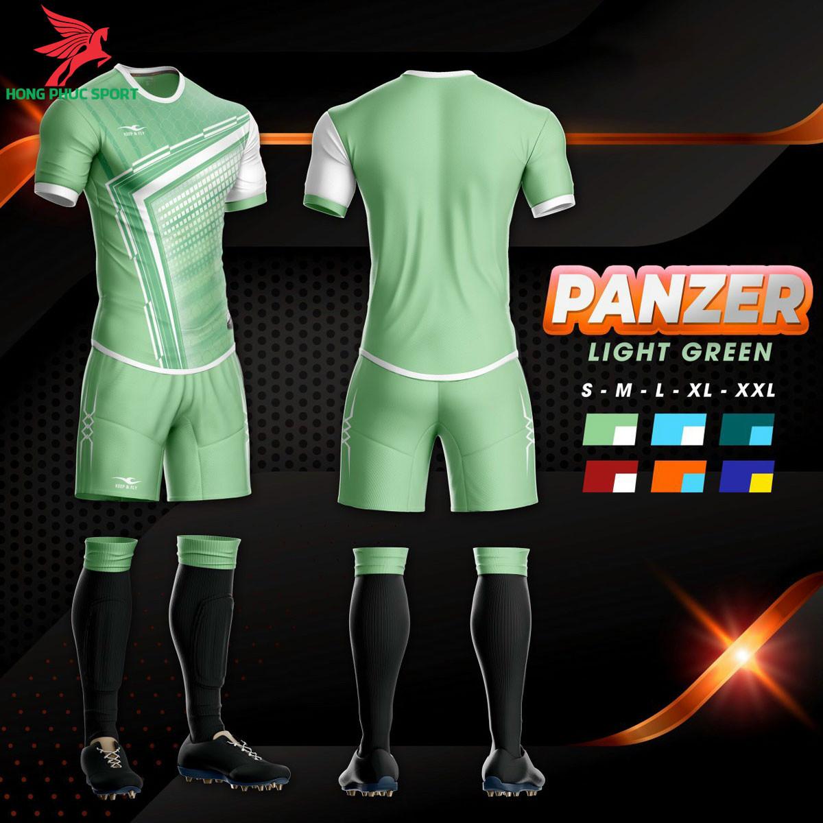 Áo đá banh không logo Keep and Fly Panzer Xanh Ngọc