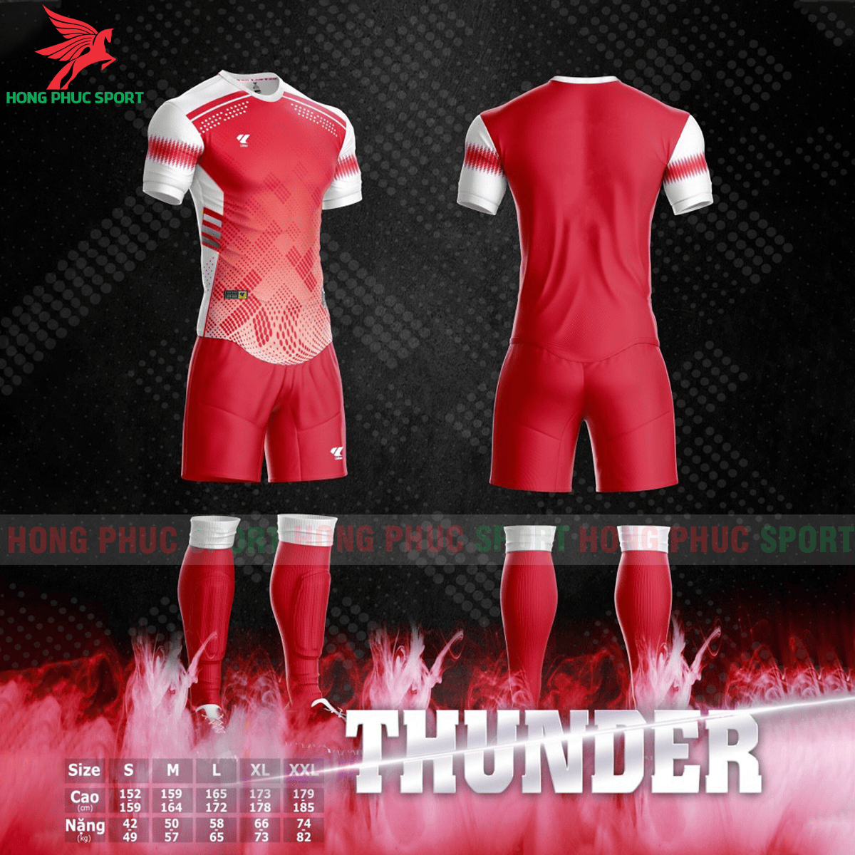BỘ QUẦN ÁO ĐẤU KHÔNG LOGO LIDAS THUNDER 2021 MÀU ĐỎ – HÀNG VIỆT NAM